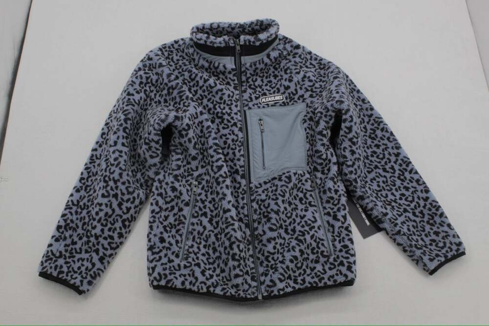 Pleasures Wild Sherpa Leopard Print Fleece Jacket